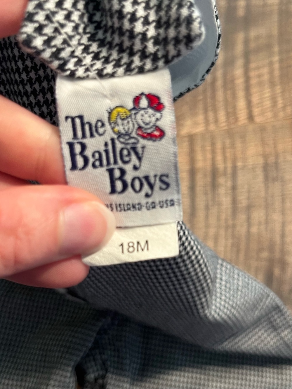 The Bailey Boys Houndstooth Overalls with Cowboy Applique - Picture 4 of 4